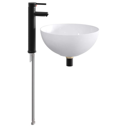 Bathroom Wash Basin Matte Black 35.5 x 35.5 x 14.5 cm Metal