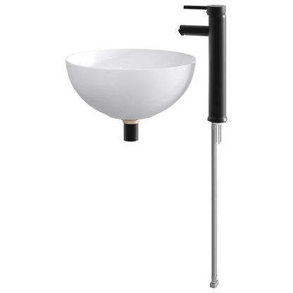 Bathroom Wash Basin Matte Black 35.5 x 35.5 x 14.5 cm Metal