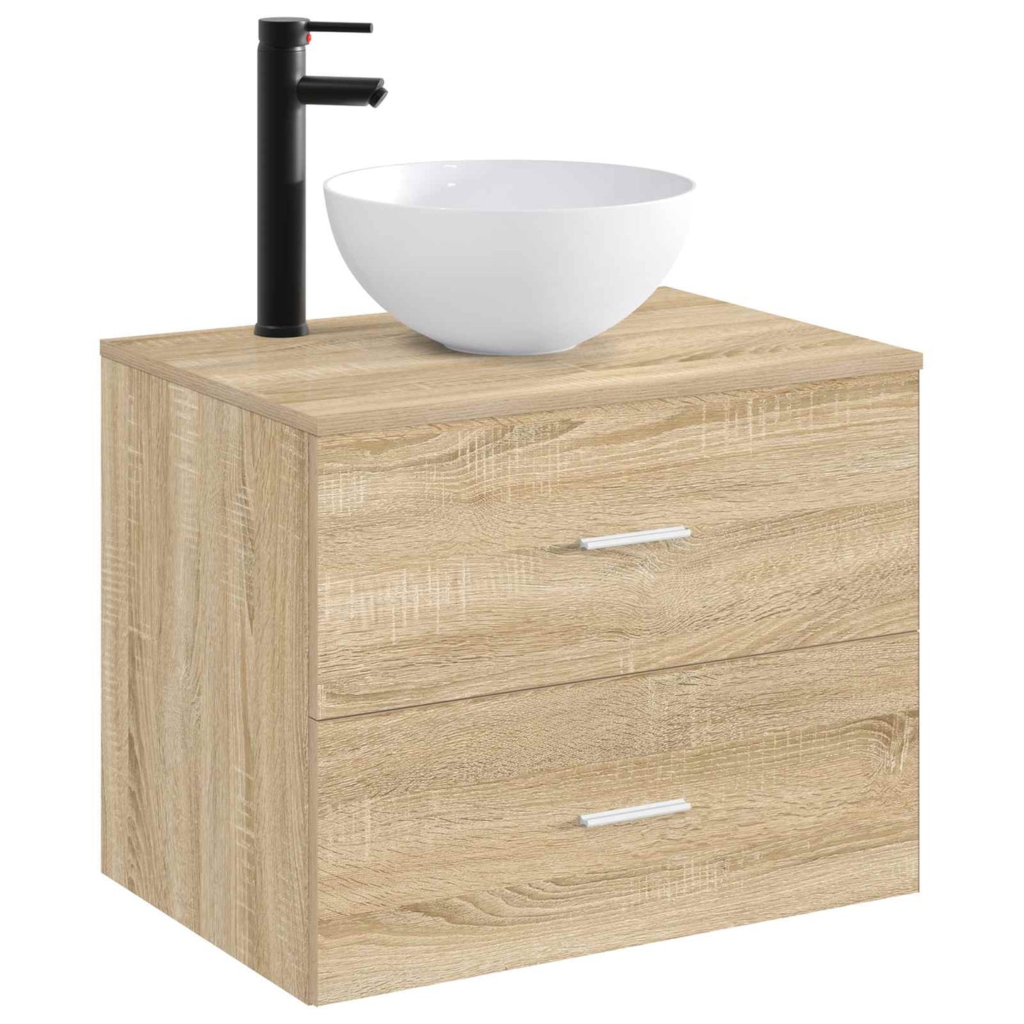 Bathroom Wash Basin Matte Black 35.5 x 35.5 x 14.5 cm Metal