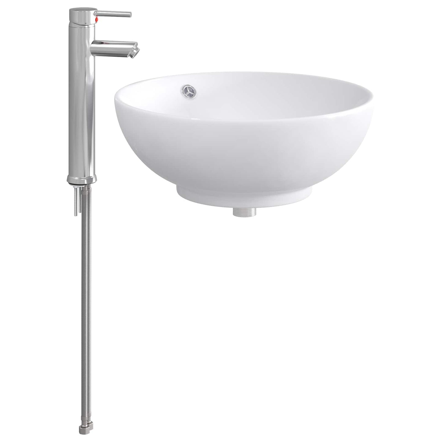 Bathroom Wash Basin Chrome 44 x 44 x 16 cm Metal