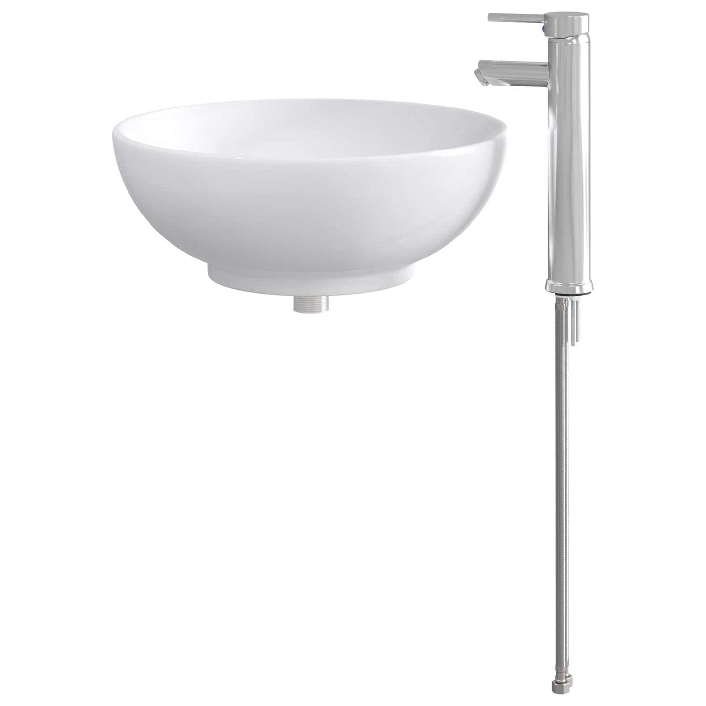 Bathroom Wash Basin Chrome 44 x 44 x 16 cm Metal