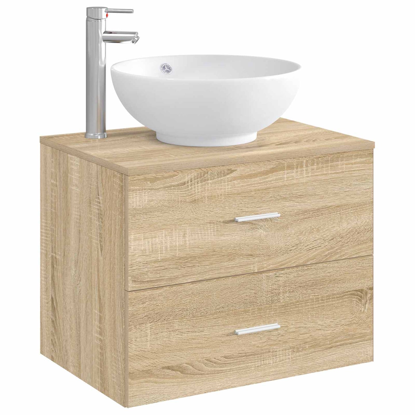 Bathroom Wash Basin Chrome 44 x 44 x 16 cm Metal