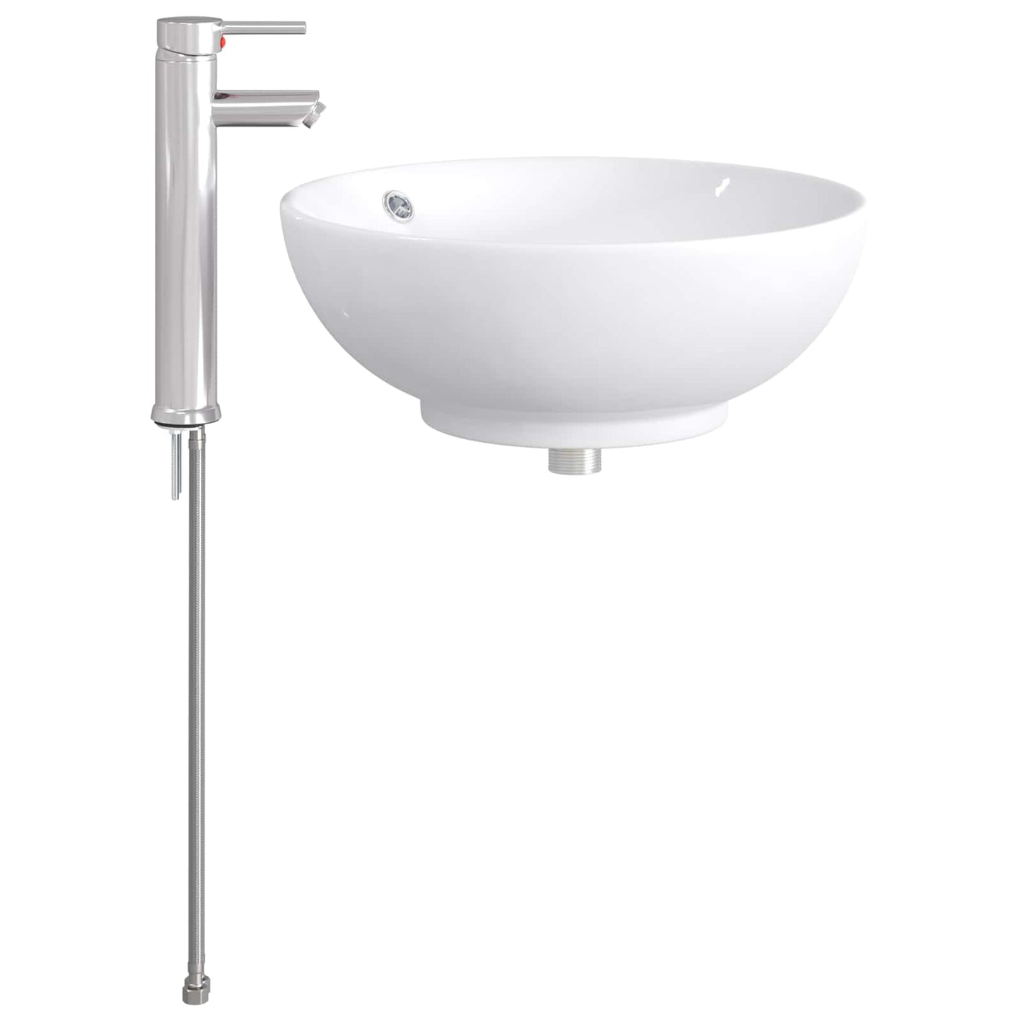 Bathroom Wash Basin Chrome 44 x 44 x 16 cm Metal