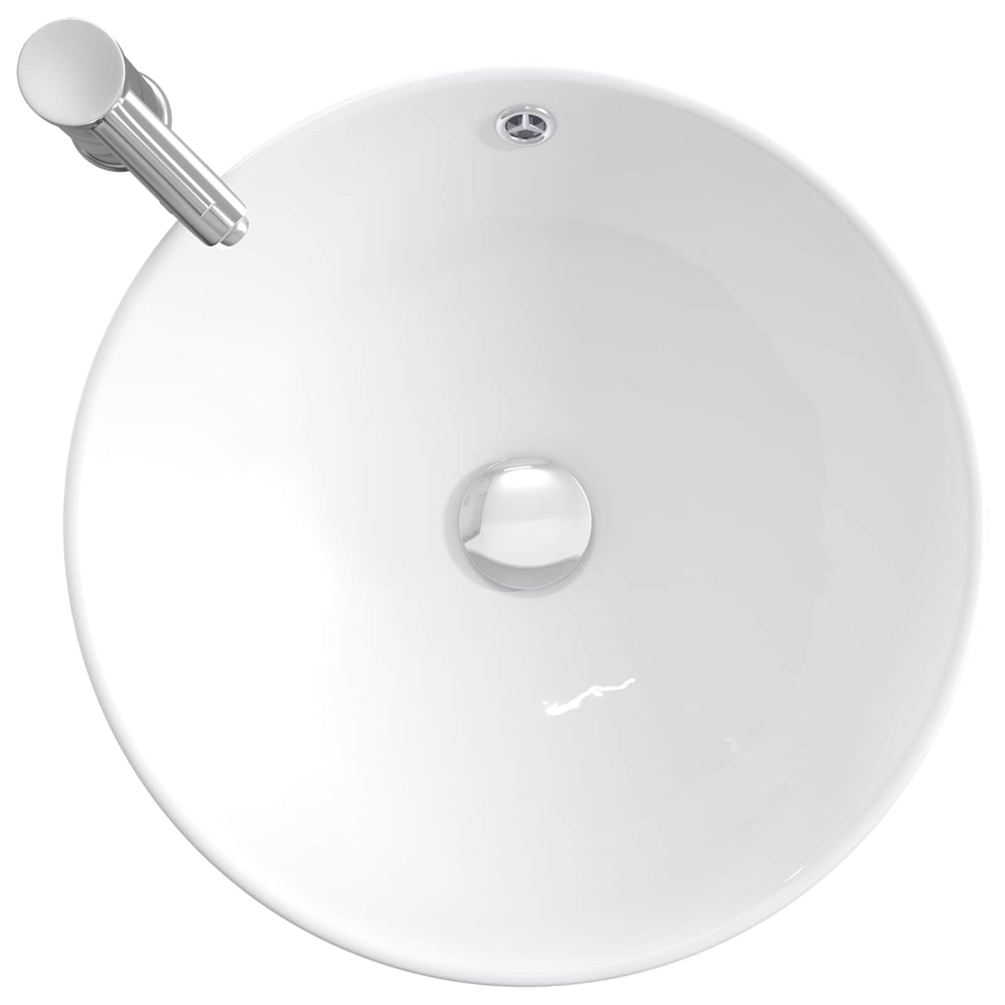 Bathroom Wash Basin Chrome 44 x 44 x 16 cm Metal