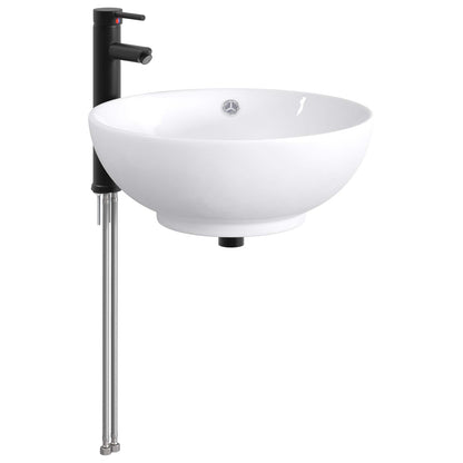 Bathroom Wash Basin Matte Black 44 x 44 x 16 cm Metal