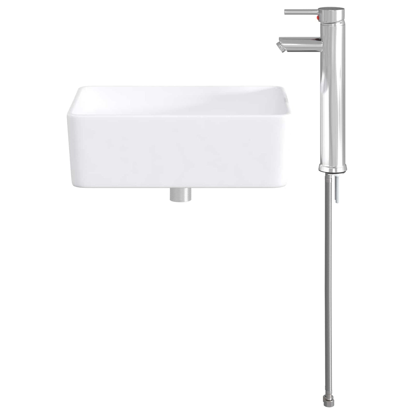 Bathroom Wash Basin Chrome 40.5 x 30.5 x 13 cm Metal