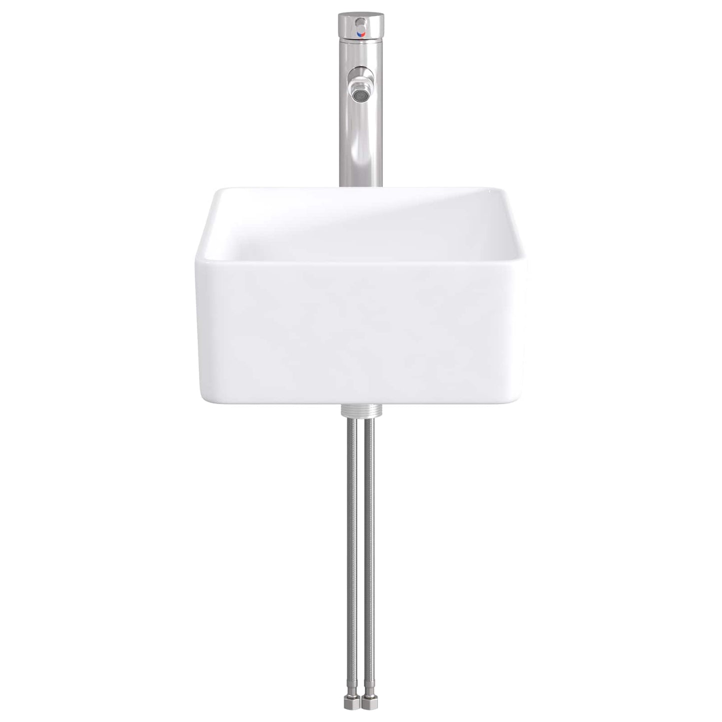 Bathroom Wash Basin Chrome 40.5 x 30.5 x 13 cm Metal