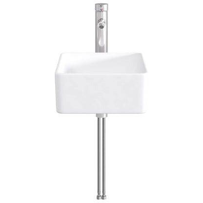 Bathroom Wash Basin Chrome 40.5 x 30.5 x 13 cm Metal