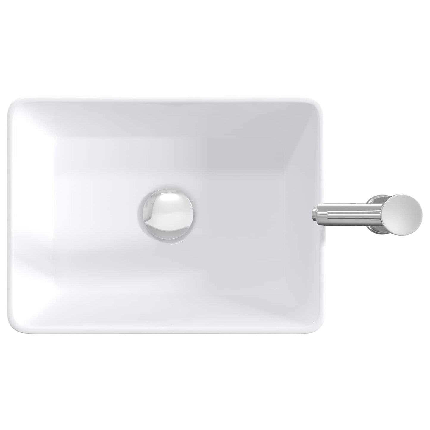 Bathroom Wash Basin Chrome 40.5 x 30.5 x 13 cm Metal