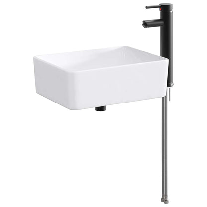 Bathroom Wash Basin Matte Black 40.5 x 30.5 x 13 cm Metal