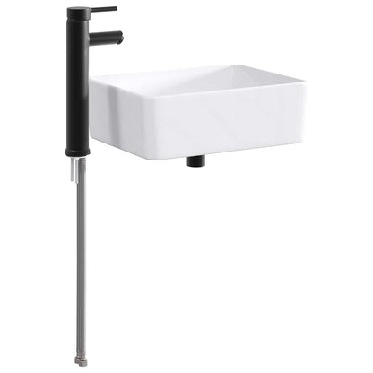 Bathroom Wash Basin Matte Black 40.5 x 30.5 x 13 cm Metal