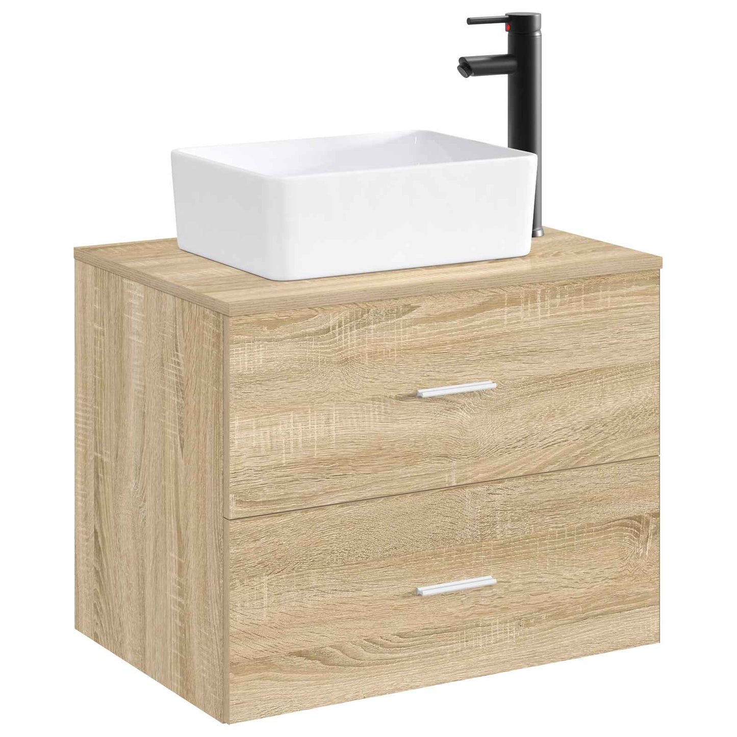 Bathroom Wash Basin Matte Black 40.5 x 30.5 x 13 cm Metal