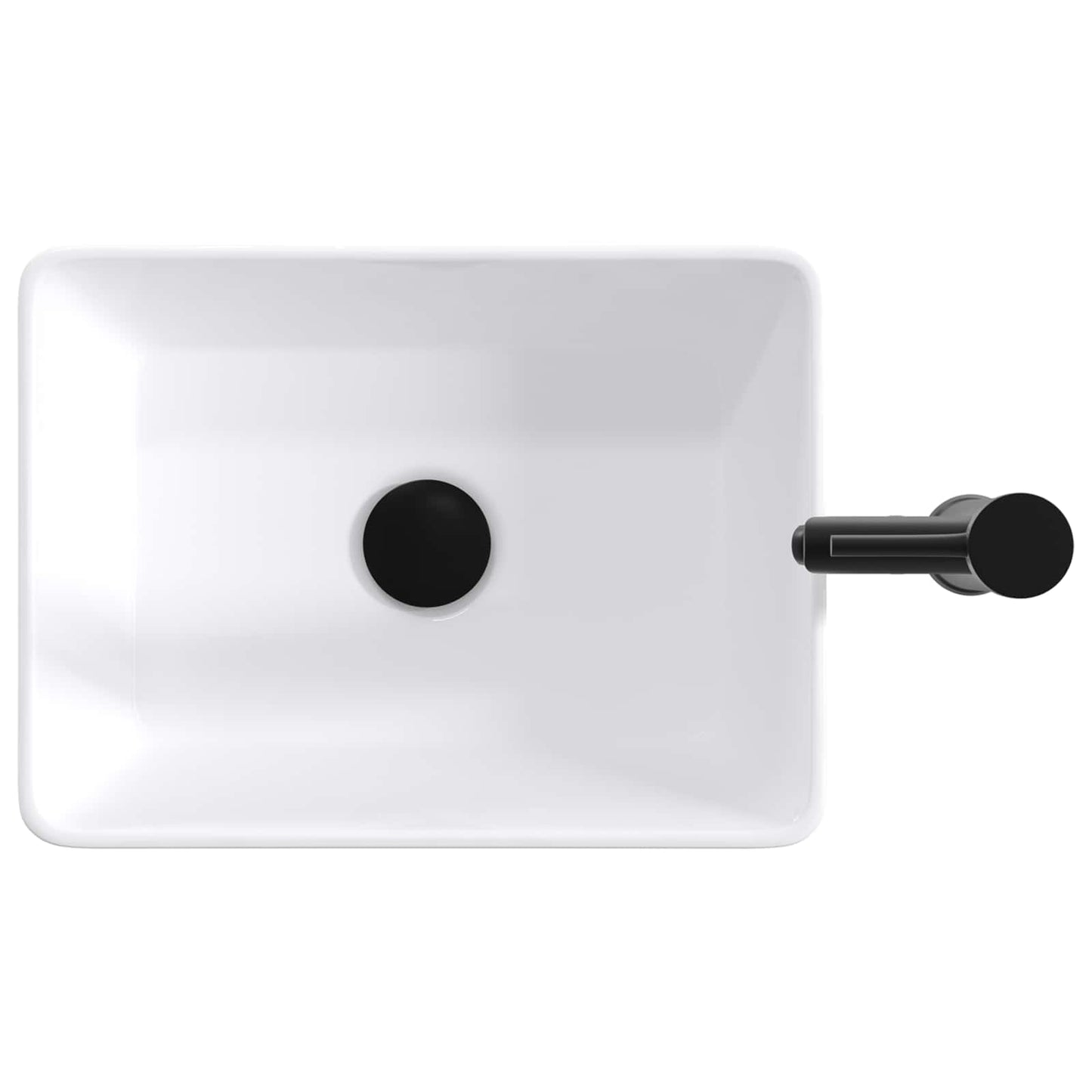 Bathroom Wash Basin Matte Black 40.5 x 30.5 x 13 cm Metal