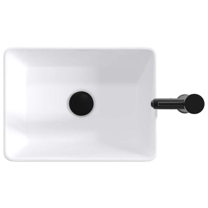 Bathroom Wash Basin Matte Black 40.5 x 30.5 x 13 cm Metal