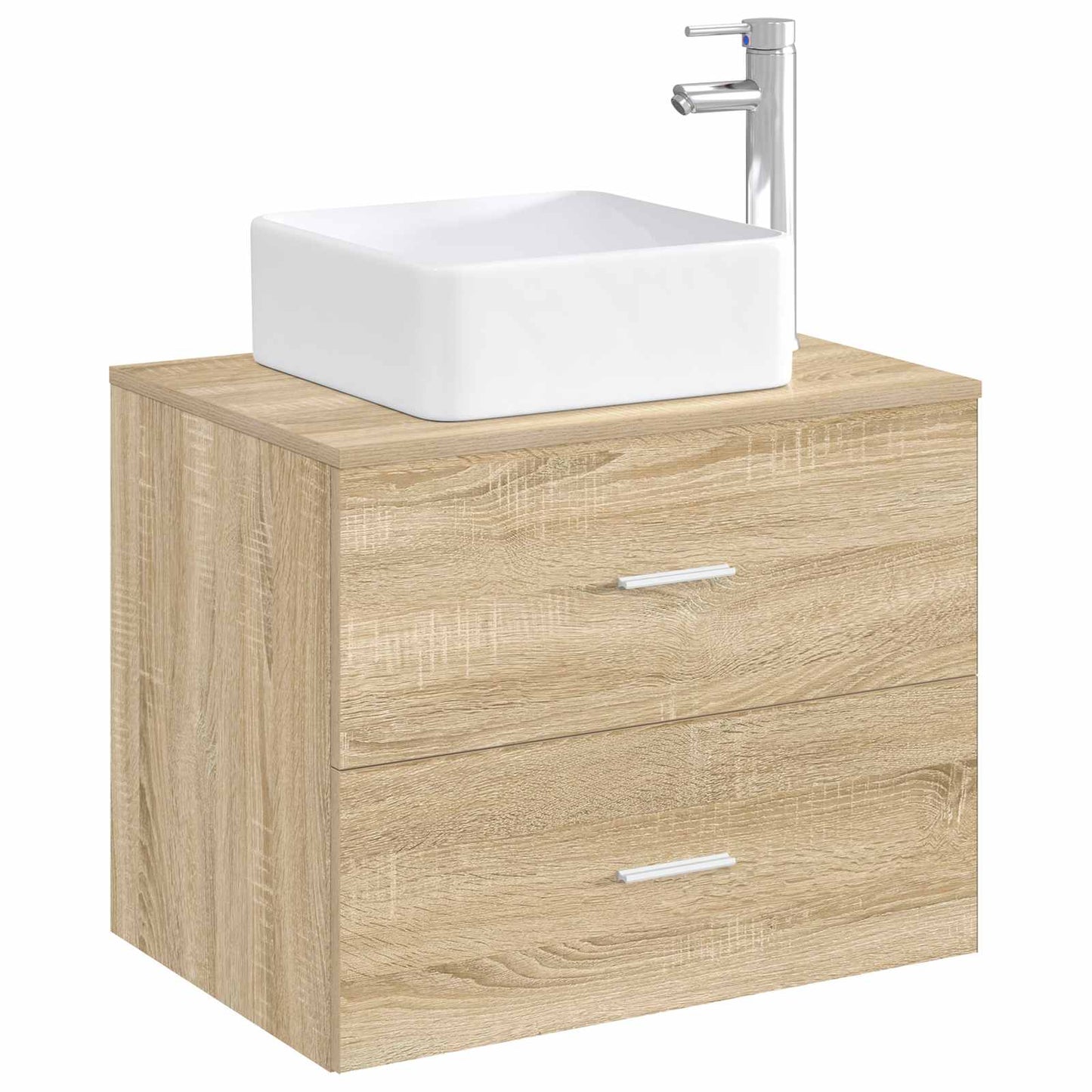 Bathroom Wash Basin Chrome 36.5 x 36.5 x 13 cm Metal