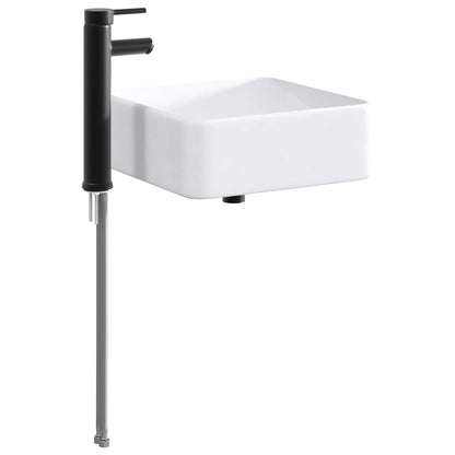 Bathroom Wash Basin Matte Black 36.5 x 36.5 x 13 cm Metal