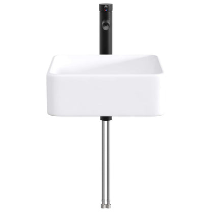 Bathroom Wash Basin Matte Black 36.5 x 36.5 x 13 cm Metal