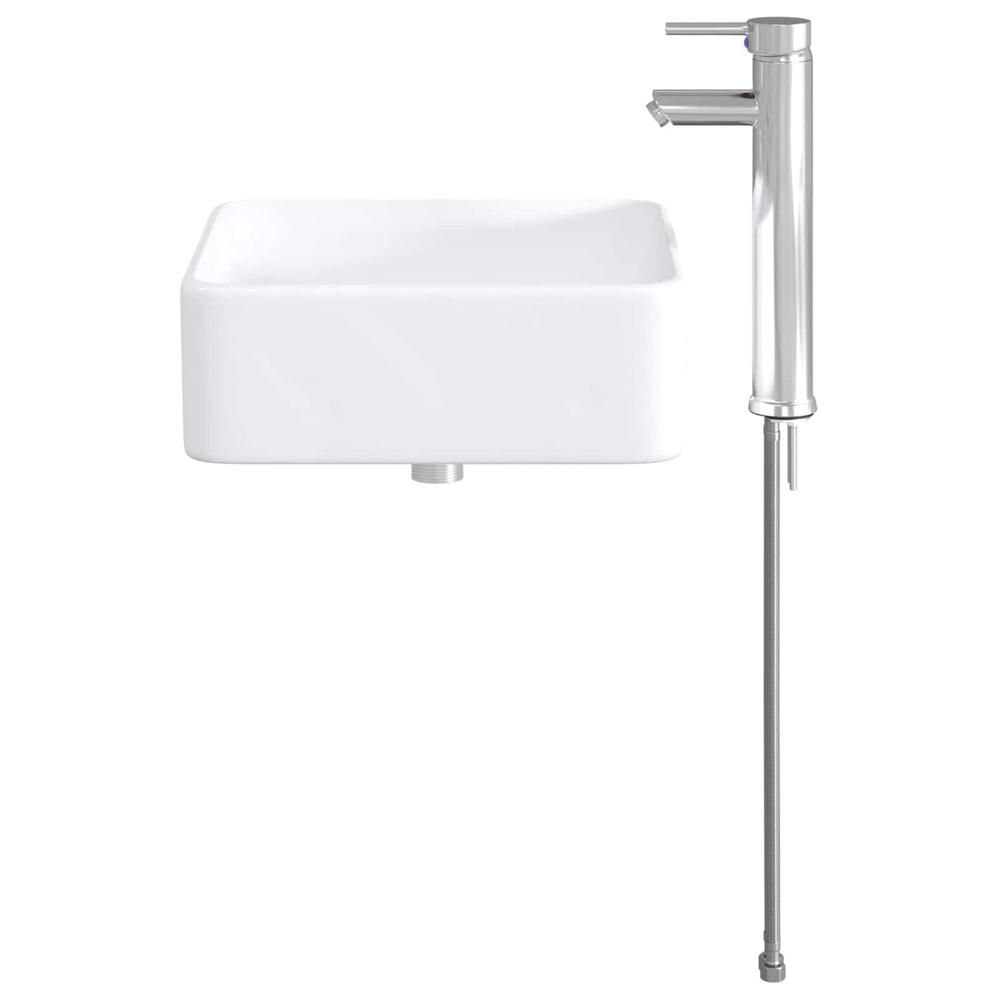Bathroom Wash Basin Chrome 49 x 37 x 14 cm Metal