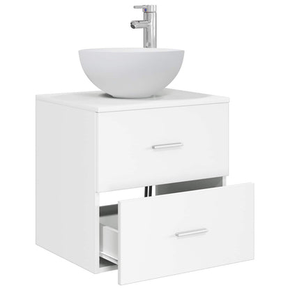 Wall-Mounted Sink Vanity White 49.5 x 35 x 63 cm
