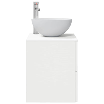 Wall-Mounted Sink Vanity White 49.5 x 35 x 63 cm