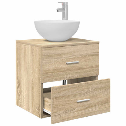 Wall-Mounted Sink Vanity Sonoma Oak 49.5 x 35 x 63 cm