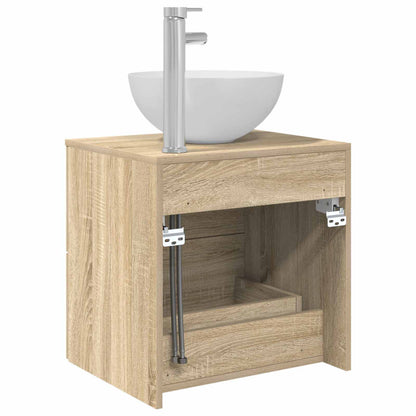 Wall-Mounted Sink Vanity Sonoma Oak 49.5 x 35 x 63 cm