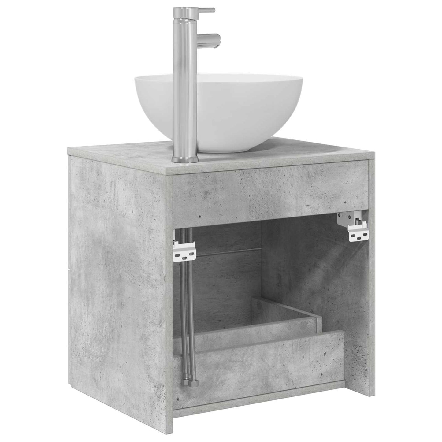 Wall-Mounted Sink Vanity Concrete Grey 49.5 x 35 x 63 cm