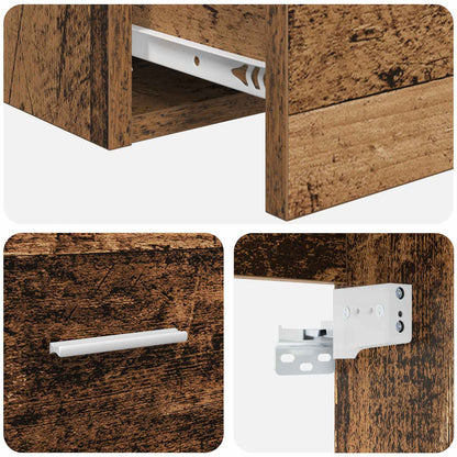 Wall-Mounted Sink Vanity Old Wood 49.5 x 35 x 63 cm