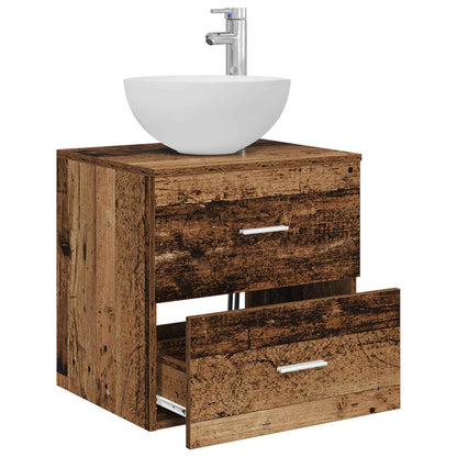 Wall-Mounted Sink Vanity Old Wood 49.5 x 35 x 63 cm