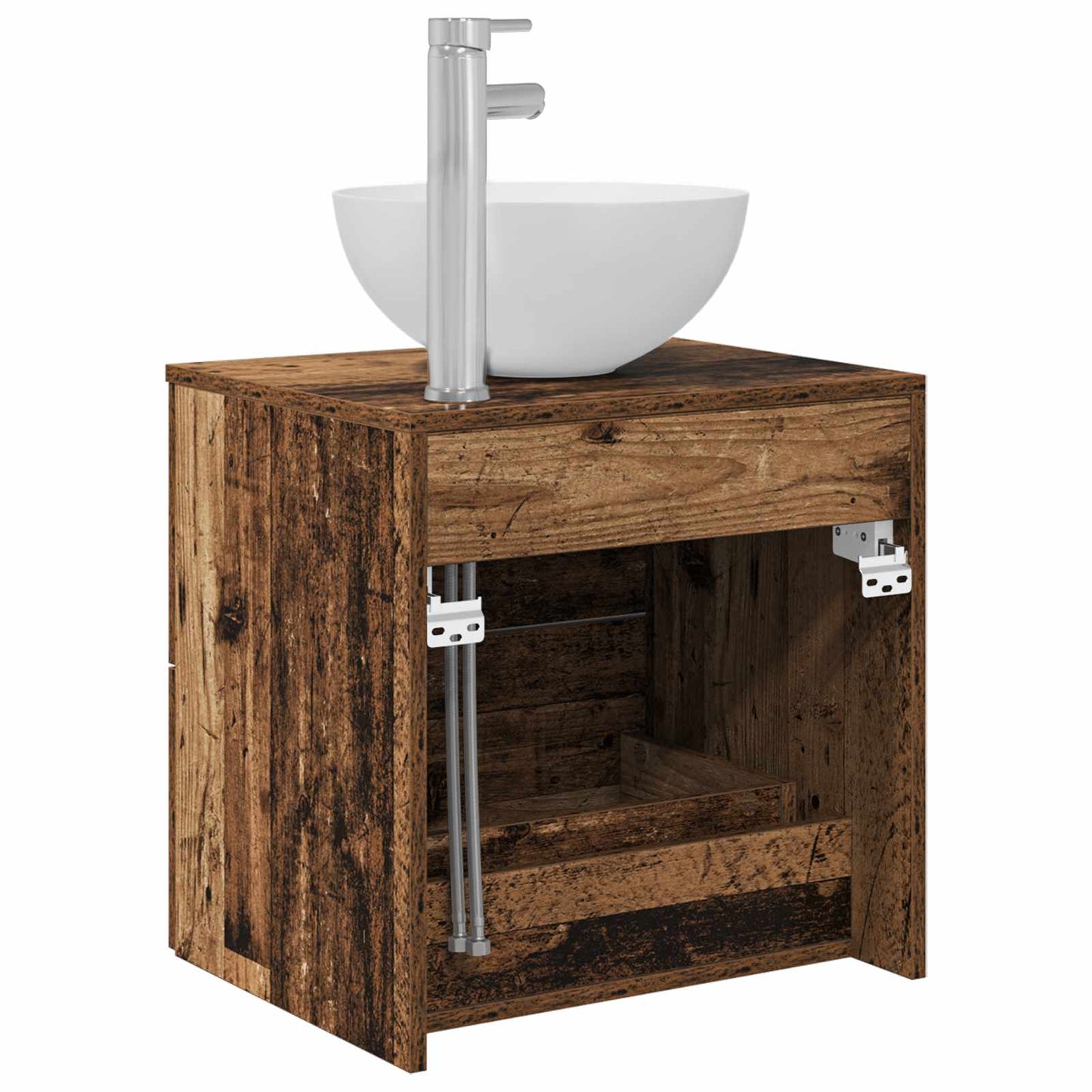 Wall-Mounted Sink Vanity Old Wood 49.5 x 35 x 63 cm
