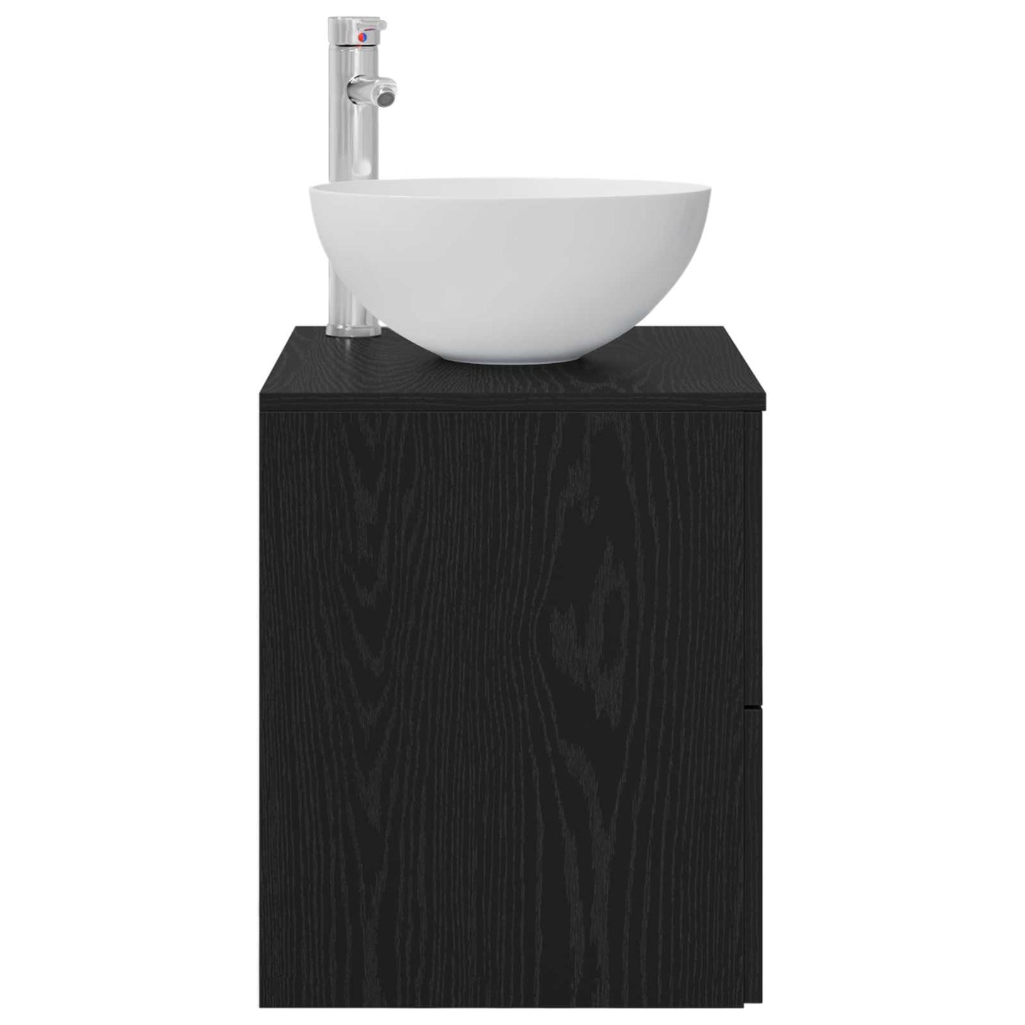 Wall-Mounted Sink Vanity Black Oak 49.5 x 41 x 64.5 cm