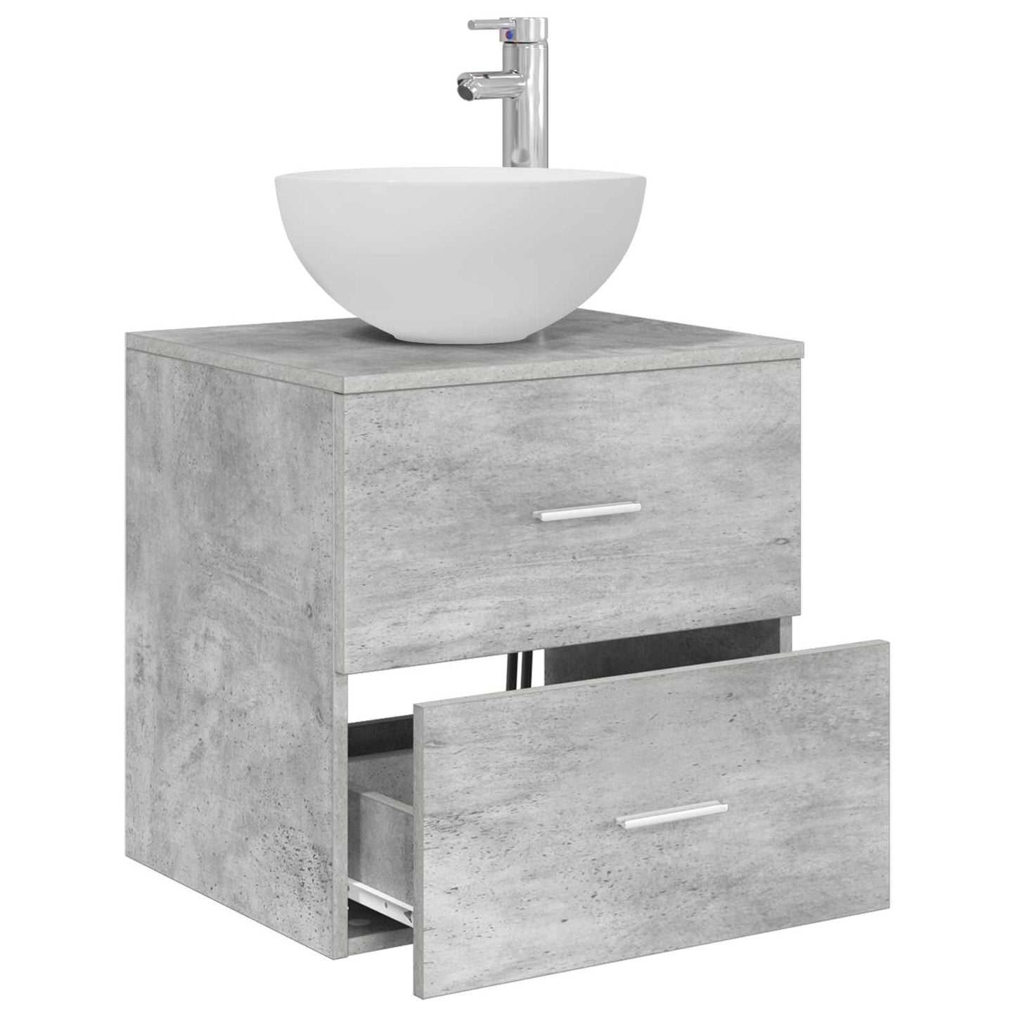 Wall-Mounted Sink Vanity Concrete Grey 49.5 x 41 x 64.5 cm