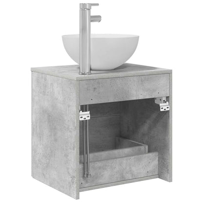 Wall-Mounted Sink Vanity Concrete Grey 49.5 x 41 x 64.5 cm