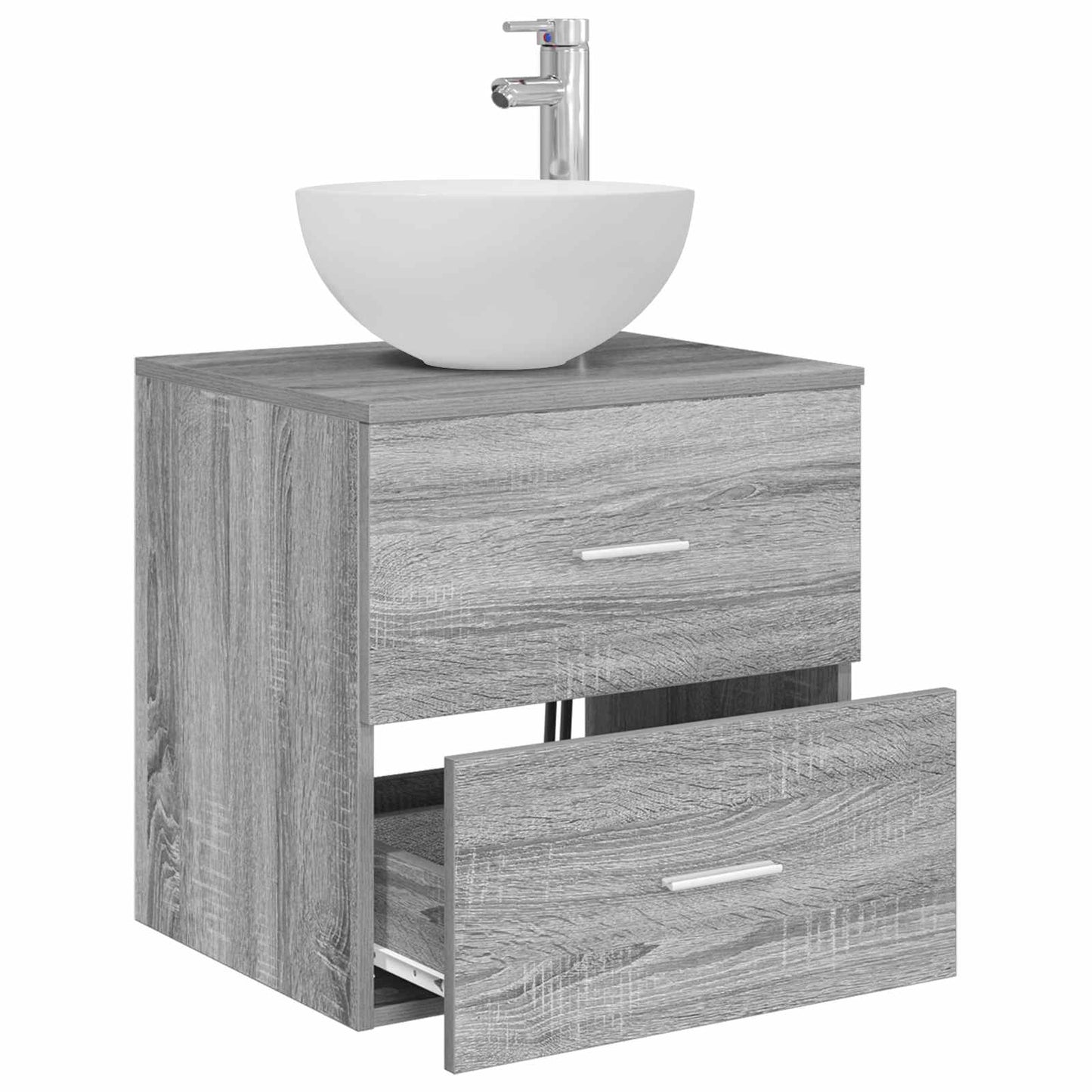 Wall-Mounted Sink Vanity Grey Sonoma 49.5 x 41 x 64.5 cm