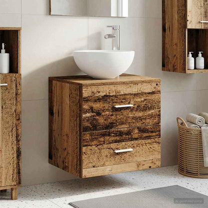 Wall-Mounted Sink Vanity Old Wood 49.5 x 41 x 64.5 cm