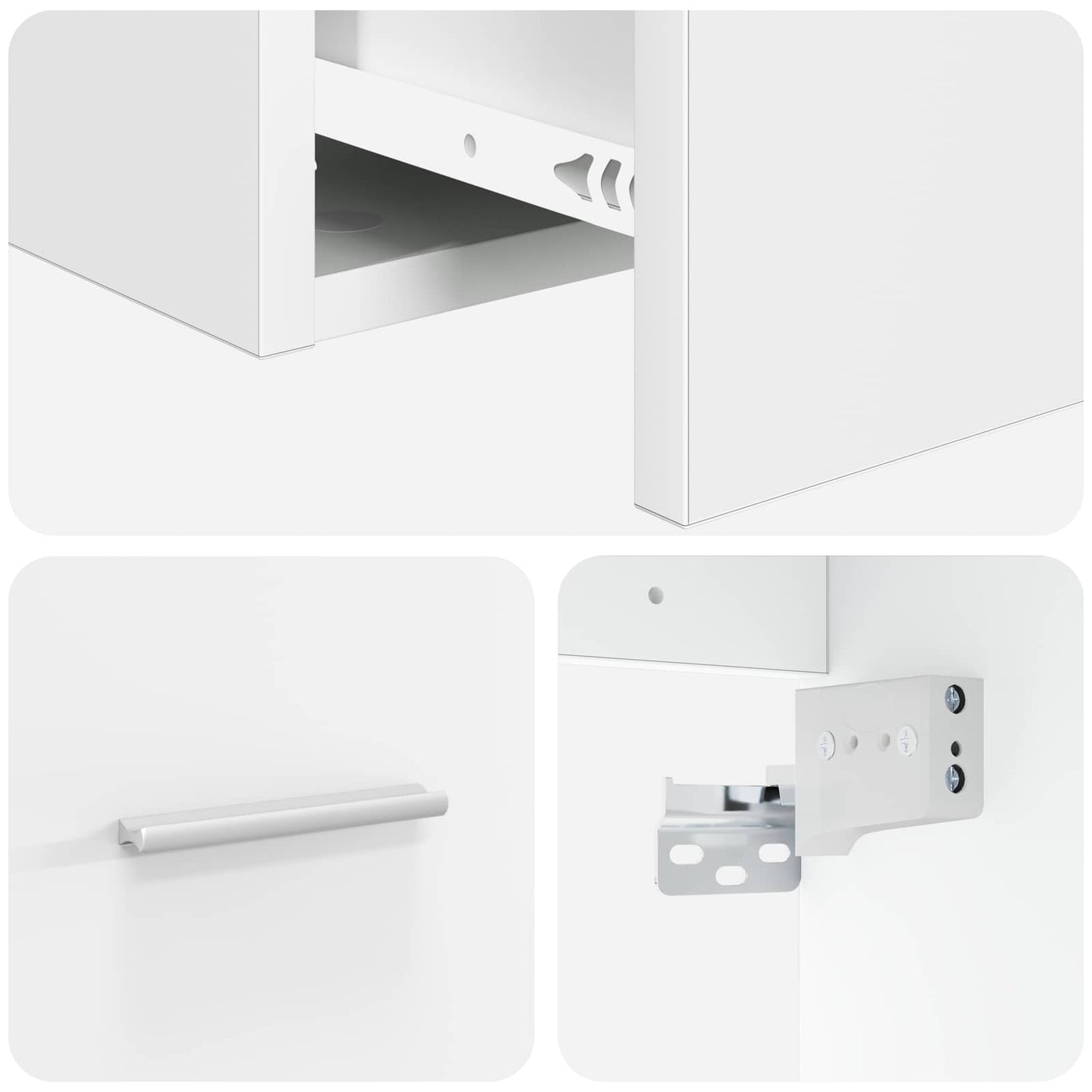 Wall-Mounted Sink Vanity White 49.5 x 41 x 63 cm