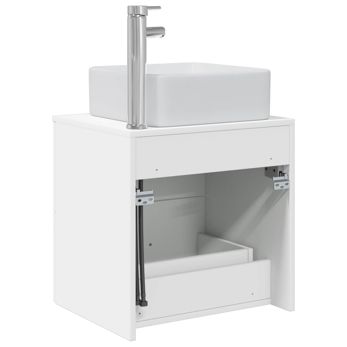 Wall-Mounted Sink Vanity White 49.5 x 41 x 63 cm