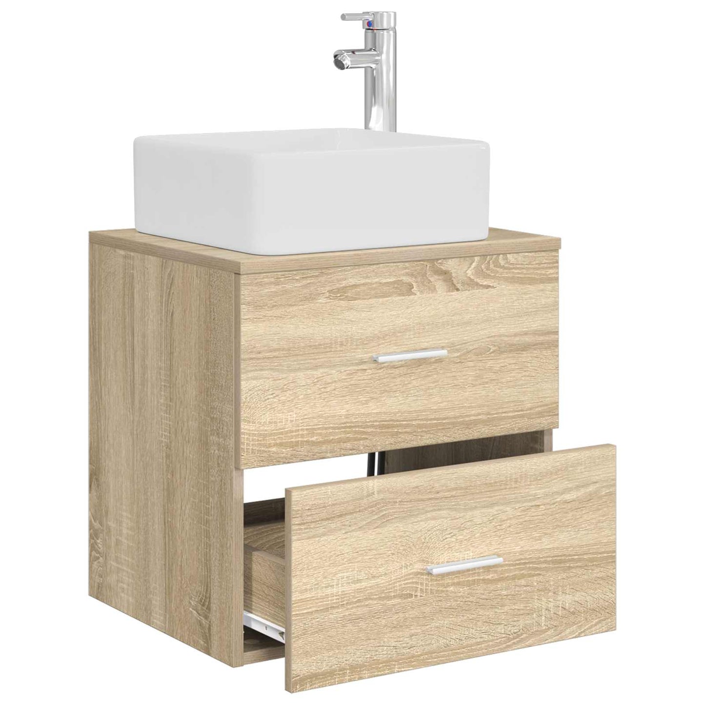 Wall-Mounted Sink Vanity Sonoma Oak 49.5 x 41 x 63 cm