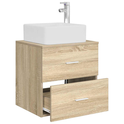 Wall-Mounted Sink Vanity Sonoma Oak 49.5 x 41 x 63 cm