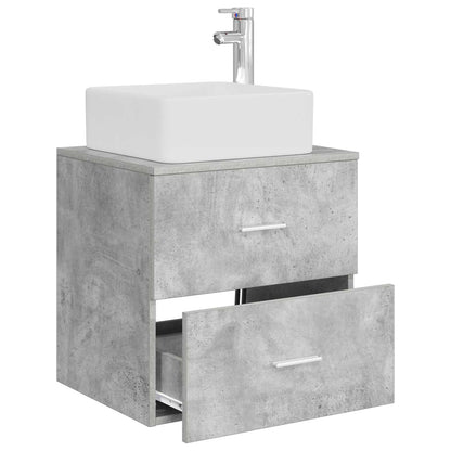 Wall-Mounted Sink Vanity Concrete Grey 49.5 x 41 x 63 cm