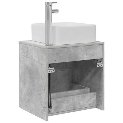 Wall-Mounted Sink Vanity Concrete Grey 49.5 x 41 x 63 cm