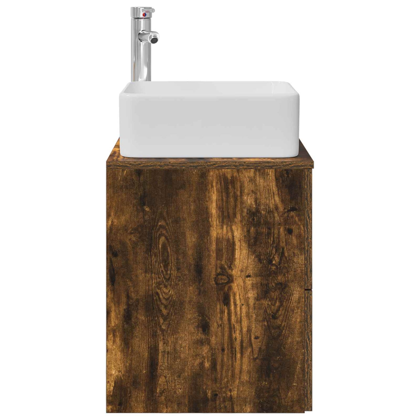 Wall-Mounted Sink Vanity Smoked Oak 49.5 x 41 x 63 cm