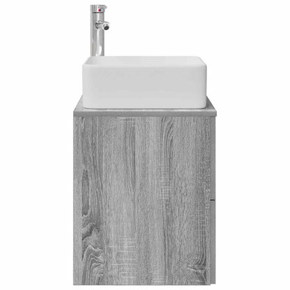 Wall-Mounted Sink Vanity Grey Sonoma 49.5 x 41 x 63 cm
