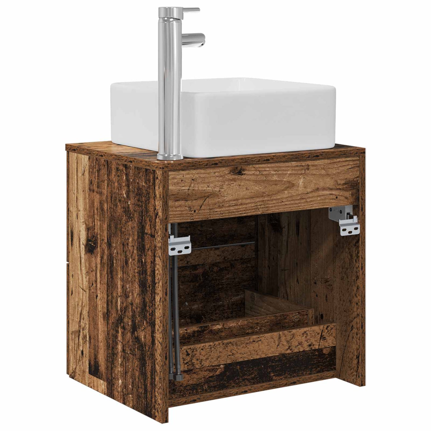 Wall-Mounted Sink Vanity Old Wood 49.5 x 41 x 63 cm