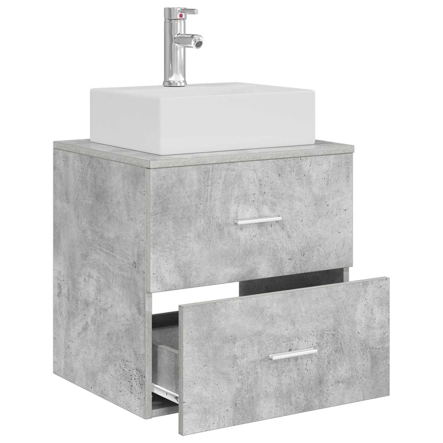 Wall-Mounted Sink Vanity Concrete Grey 49.5 x 41 x 62.5 cm