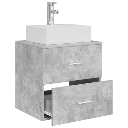 Wall-Mounted Sink Vanity Concrete Grey 49.5 x 41 x 62.5 cm