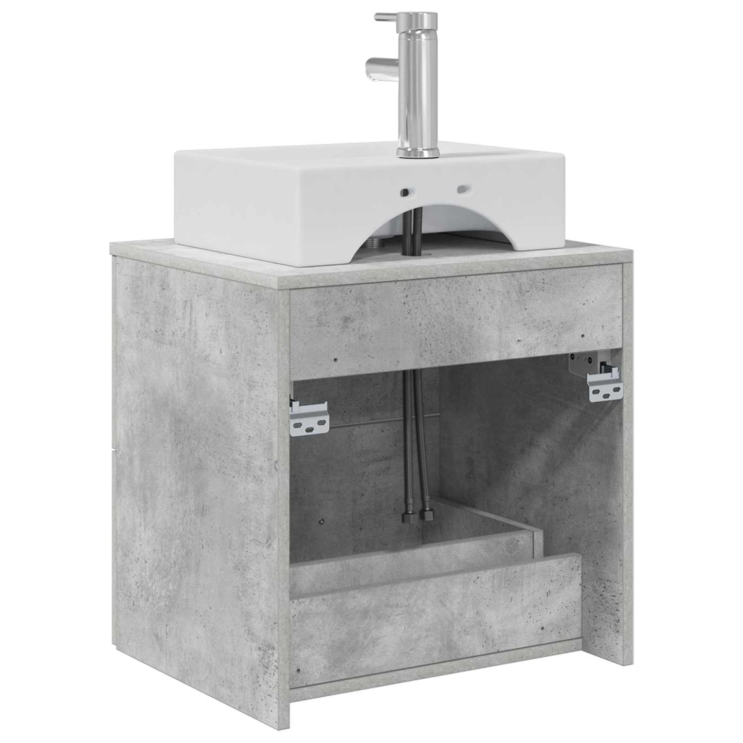 Wall-Mounted Sink Vanity Concrete Grey 49.5 x 41 x 62.5 cm