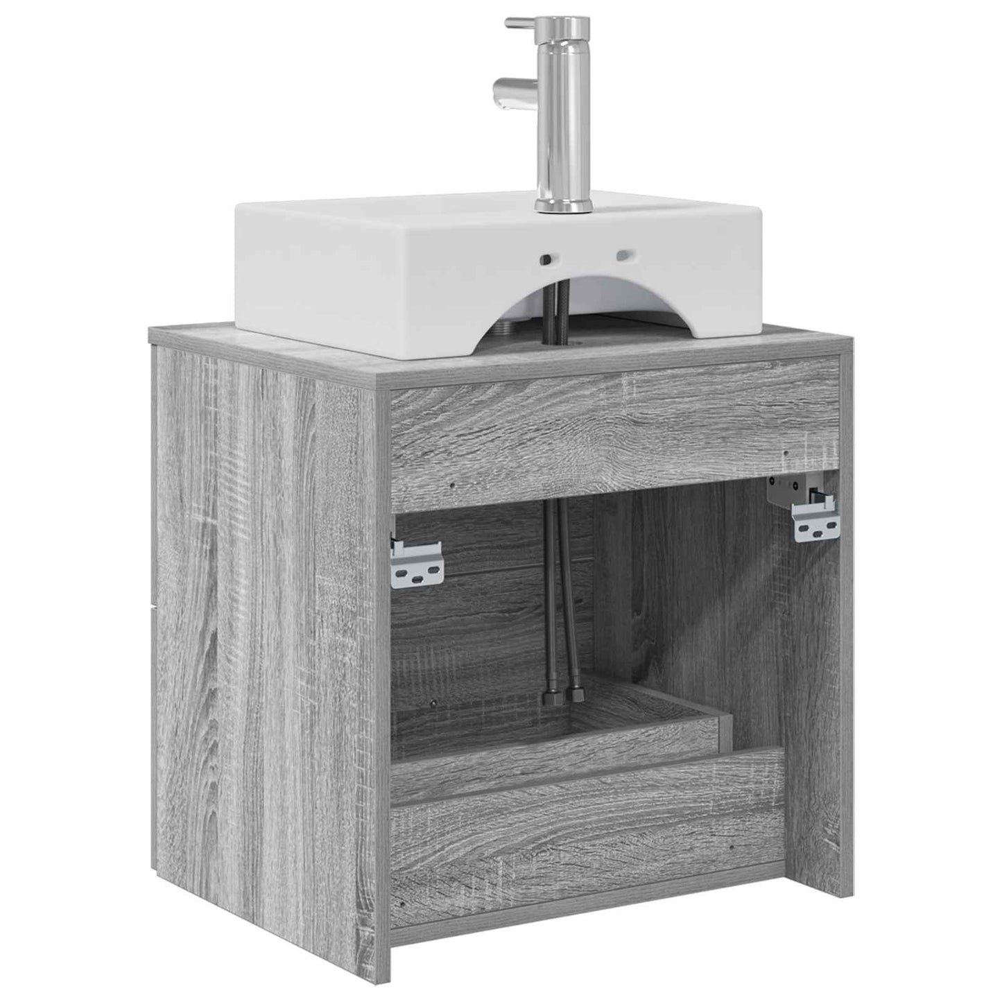 Wall-Mounted Sink Vanity Grey Sonoma 49.5 x 41 x 62.5 cm