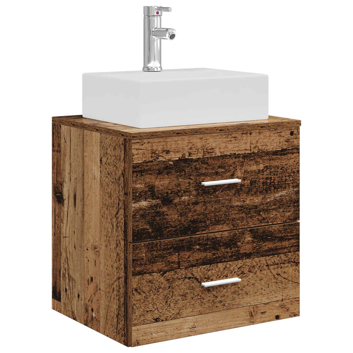 Wall-Mounted Sink Vanity Old Wood 49.5 x 41 x 62.5 cm