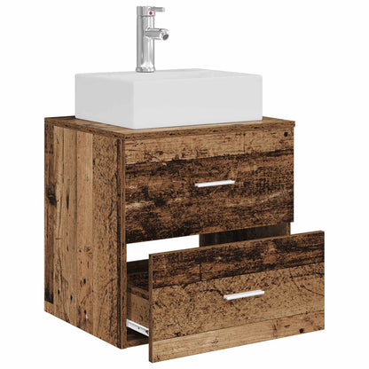 Wall-Mounted Sink Vanity Old Wood 49.5 x 41 x 62.5 cm